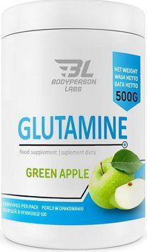 L-глютамін Bodyperson Labs Glutamine 500г зелене яблуко 22048-02 фото