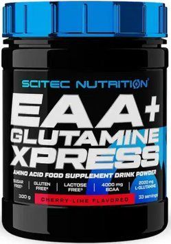 Амінокислота Scitec Nutrition EAA + Glutamine Express 300 г вишня-лайм 3108181908 фото