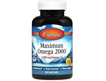 Жирные кислоты Омега 3 Maximum Omega 2000 mg Carlson Labs 60 капс рыбий жир 18579 фото