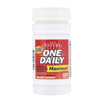 Витамины 21st Century One Daily Multivitamin Maximum 100 таб 11151 фото